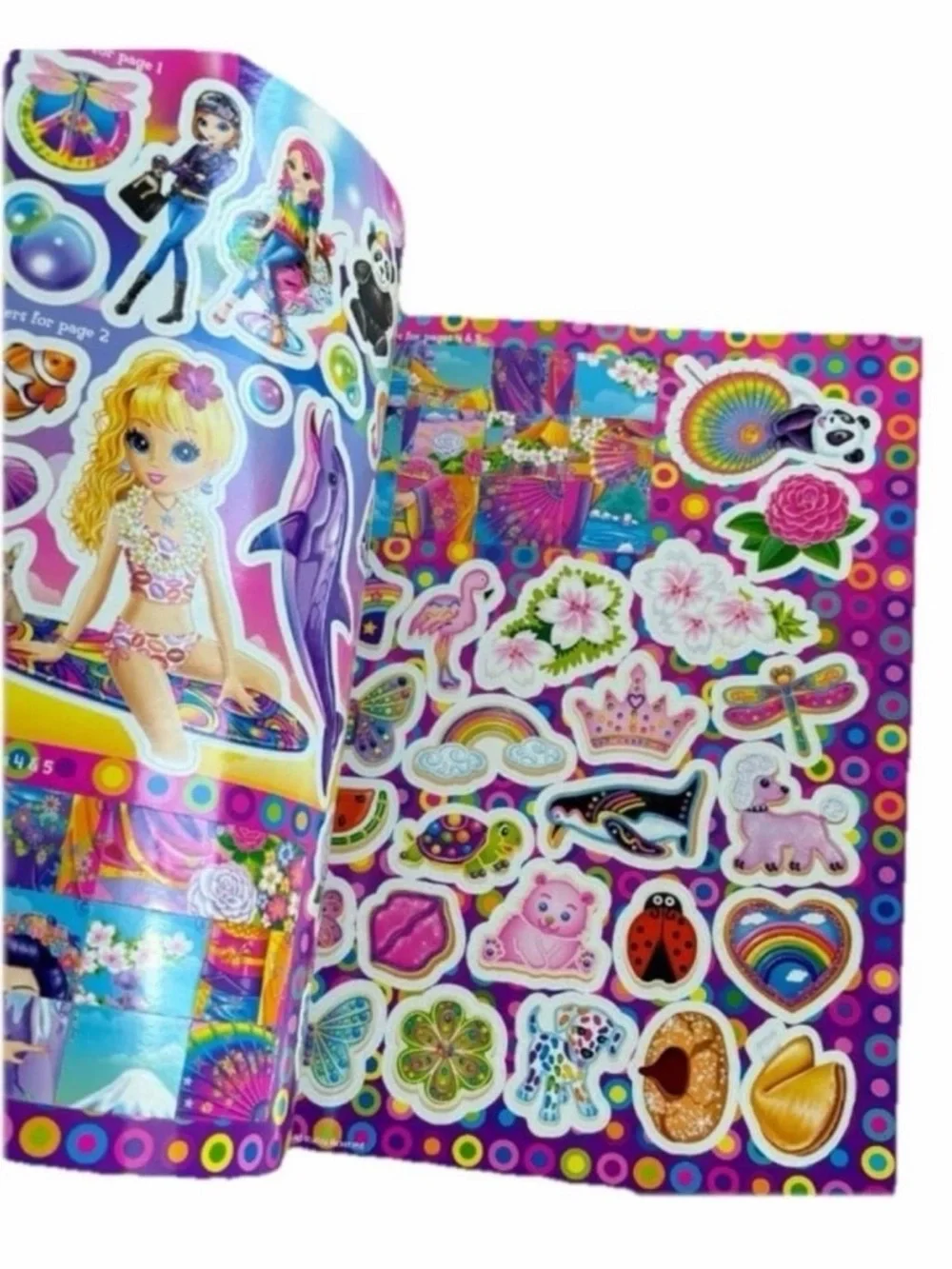Lisa Frank Giant Pink Sticker Activity Book
